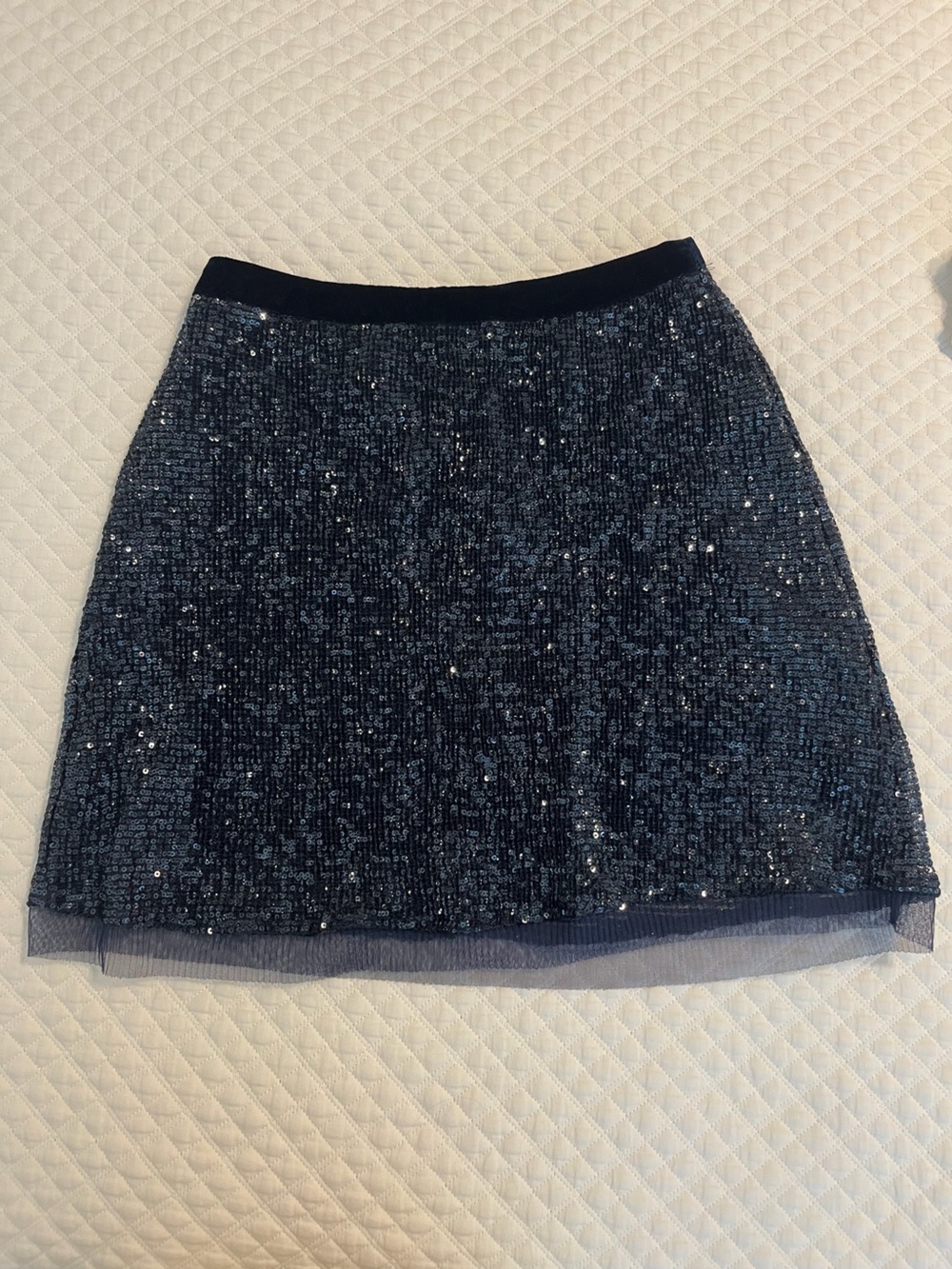 Free People Black Sequin Mini Skirt